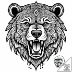 Tattoo sketch a bear’s head roaring, with tri… – style Jaeger Mini – tattoo sketch (26.12.2025 19:37)
