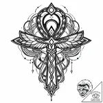Tattoo sketch, ankh symbol glowing with ether… – style Jaeger Mini – tattoo sketch (26.12.2025 20:57)