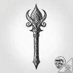 Tattoo sketch, yubaba’s magical staff, detail… – style Jagger Old – tattoo sketch (26.12.2025 21:16)