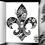 Tattoo sketch a classic ‘fleur-de-lis’ with a… – style Flux Inscriptions – tattoo sketch (26.12.2025 21:37)