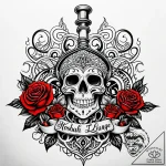 Tat tattoo sketch, hookah pipe emitting smoke… – style Jaeger Simple – tattoo sketch (26.12.2025 23:17)