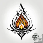 Tattoo sketch: a stylized depiction of a flam… – style Jagger Old – tattoo sketch (27.12.2025 02:37)