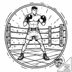 Tattoo design a boxing ring with a powerful f… – style Jaeger Mini – tattoo sketch (28.12.2025 11:16)