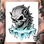 Frozen relic glowing beneath ice, concept art… – style Flux Inscriptions – tattoo sketch (28.12.2025 11:57)