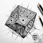 Tattoo sketch a single d6 dice with a critica… – style Jaeger Simple – tattoo sketch (28.12.2025 12:17)