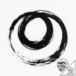 A brushstroke circle (enso) – style Flux Inscriptions – tattoo sketch (28.12.2025 14:17)