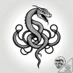 Apocalyptic chains coiling serpent, tattoo li… – style Jagger Old – tattoo sketch (28.12.2025 15:17)
