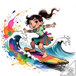 Tattoo sketch, vanellope surfing internet wav… – style Flux Inscriptions – tattoo sketch (28.12.2025 15:37)