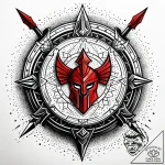 Tattoo design a spartan warrior’s shield and… – style Jaeger Simple – tattoo sketch (28.12.2025 17:17)