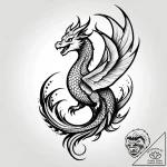 Tattoo design a phoenix, majestically flying… – style Jagger Old – tattoo sketch (28.12.2025 18:57)