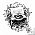 Tat tattoo sketch, vintage typewriter with cu… – style Jaeger Mini – tattoo sketch (28.12.2025 19:56)