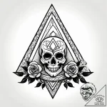 глаз в треугольнике, tattoo drawing outline,… – style Jagger Old – tattoo sketch (28.12.2025 20:17)