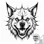злой пес – style Jaeger Simple – tattoo sketch (29.12.2025 01:16)