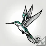 Tattoo sketch, slender hummingbird silhouette… – style Jagger Old – tattoo sketch (29.12.2025 05:36)