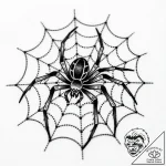 Tattoo sketch a spiderweb, delicate yet stron… – style Flux Inscriptions – tattoo sketch (29.12.2025 11:17)