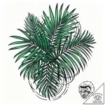 Tat tattoo sketch, tropical palm leaves with… – style Jaeger Mini – tattoo sketch (29.12.2025 11:56)