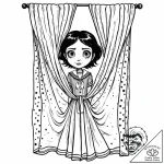 Tattoo sketch, coraline hiding behind curtain… – style Jaeger Mini – tattoo sketch (29.12.2025 14:37)