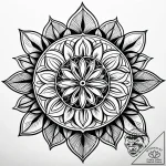 Tat tattoo sketch, floral mandala combining s… – style Jaeger Simple – tattoo sketch (29.12.2025 15:37)