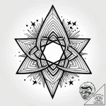 Knot of stars devouring roots, tattoo drawing… – style Jagger Old – tattoo sketch (29.12.2025 16:16)