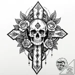 87. tattoo design: a “treba” rune with a subt… – style Jaeger Mini – tattoo sketch (29.12.2025 18:36)