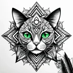 A close-up of a cat’s vibrant green eye., con… – style Jaeger Simple – tattoo sketch (29.12.2025 20:37)