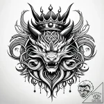 Black crown entangled in roots, tattoo sketch… – style Jaeger Simple – tattoo sketch (30.12.2025 00:36)