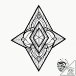 Tattoo sketch, thin linear geometric diamond… – style Jagger Old – tattoo sketch (30.12.2025 01:16)