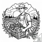 Tattoo sketch, farmer holding a basket overfl… – style Jaeger Mini – tattoo sketch (30.12.2025 03:37)