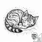 Tat tattoo sketch, playful kitten curled in s… – style Jaeger Mini – tattoo sketch (30.12.2025 06:17)