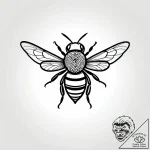 Tattoo sketch, tiny minimalist bee hovering n… – style Jagger Old – tattoo sketch (30.12.2025 07:57)