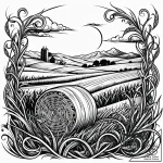 A detailed bale of hay field, vast,, tattoo f… – style Jaeger Simple – tattoo sketch (30.12.2025 11:16)