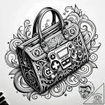 Tattoo sketch a stylized bag of holding overf… – style Jaeger Simple – tattoo sketch (30.12.2025 12:36)