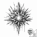 Tattoo design a pixelated explosion that tran… – style Jaeger Mini – tattoo sketch (30.12.2025 12:56)