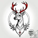 олень, tattoo sketch design, fine lines, deli… – style Jagger Old – tattoo sketch (30.12.2025 13:17)