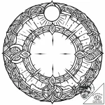 Druid circle beneath eclipse, tattoo flash sh… – style Jaeger Mini – tattoo sketch (30.12.2025 14:17)