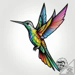 Tattoo sketch, thin outline of hummingbird wi… – style Jagger Old – tattoo sketch (30.12.2025 14:37)