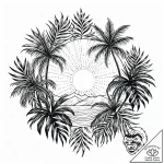 Tat tattoo sketch, tropical palm leaves with… – style Jaeger Mini – tattoo sketch (30.12.2025 16:56)