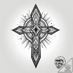 Tattoo sketch, crystalline magical prism glow… – style Jagger Old – tattoo sketch (30.12.2025 18:37)