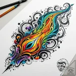 Tat tattoo sketch, ember with molten lava tex… – style Jaeger Simple – tattoo sketch (30.12.2025 19:16)