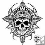 Tat tattoo sketch, tribal skull with thick bl… – style Jaeger Mini – tattoo sketch (30.12.2025 19:36)