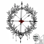 Bow and arrow made of interwoven tree branche… – style Jaeger Mini – tattoo sketch (30.12.2025 20:56)