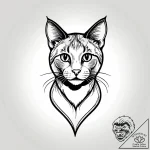 Tattoo sketch, slender minimalist cat outline… – style Jagger Old – tattoo sketch (01.01.2026 19:37)