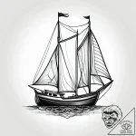 Tattoo sketch two halves of a boat, that comp… – style Jagger Old – tattoo sketch (01.01.2026 20:56)