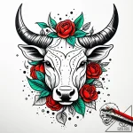 Tattoo design the glyph for taurus (2nd house… – style Jaeger Simple – tattoo sketch (01.01.2026 21:37)