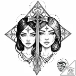 Tat tattoo sketch, ballister and nimona merge… – style Jaeger Mini – tattoo sketch (01.01.2026 21:57)