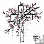 Tattoo sketch, sakura branch with falling che… – style Jaeger Mini – tattoo sketch (02.01.2026 00:36)