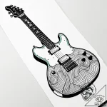 Tat tattoo sketch, electric guitar with ocean… – style Jaeger Simple – tattoo sketch (02.01.2026 01:37)