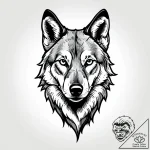Tattoo design a lone wolf standing calmly in… – style Jagger Old – tattoo sketch (02.01.2026 02:17)