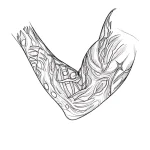 Abstract Organic Tattoo Sketch: Flowing Lines – Мастер №1 – 05.05.2026 19-19