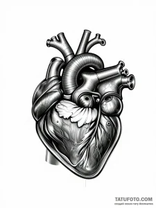 Biomechanical Heart Tattoo Sketch: Sci-Fi Anatomy Art – Мастер №5 – 12.09.2026 16-45